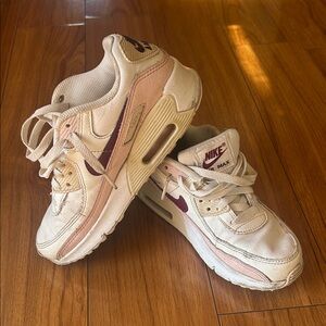 Nike Air Max in Cream and Burgundy